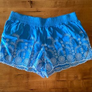 J.Crew Linen Floral Embroidery Shorts